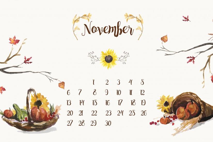 November // Desktop Calendar Background 1024 X 768 px