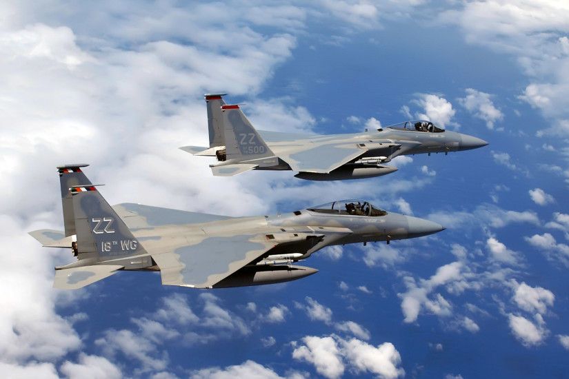 F 15C Eagles flies Over Okinawa