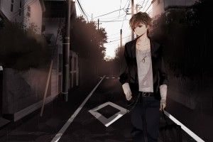 cool Sad Anime Boy Wallpaper 1920x1080 for retina