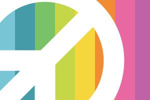Colorful Peace Sign Backgrounds 2560x1600 HD for mobile