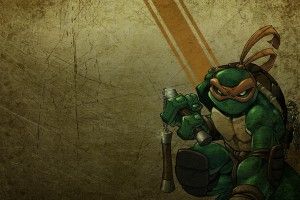 vertical Michelangelo TMNT Wallpaper 2048x1536 ios
