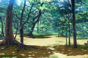 gorgerous anime forest background 2048x1152 ipad pro