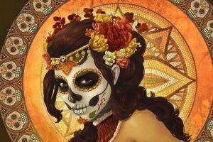 full size sugar skull wallpaper 1920x1080 for iPad Pro