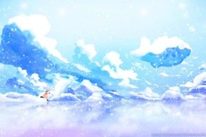 large Winter Anime Wallpaper 1920x1080 for macbook