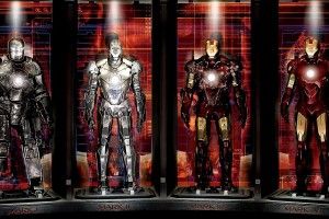 large Iron Man Suits Wallpaper 1920x1080