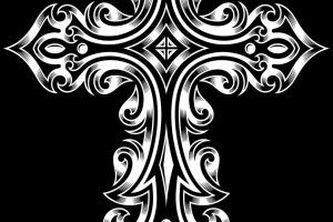 Wallpaper Black Tribal Cross 1080x1920 windows 7