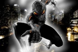 large Black Spiderman Wallpaper 2033x1271 retina