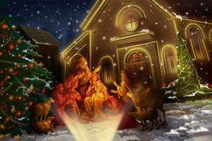 Jesus Christmas Wallpaper 1920x1200 for android tablet