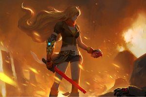 cool rwby yang wallpaper 1920x1133 for macbook