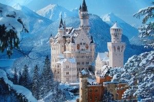 large Neuschwanstein Castle Wallpaper 1920x1200 HD