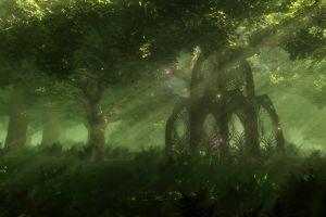 vertical fantasy forest wallpaper 1920x1200 for iPad 2