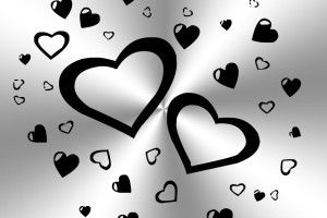 Black and White Hearts Background 1728x2016 for android 4.0