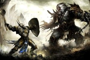 widescreen Fantasy Knight Wallpaper 1920x1200 for tablet
