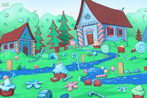 free Candyland Background 1920x1080 Phone