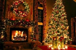 gorgerous Christmas Fireplace Background 1920x1080
