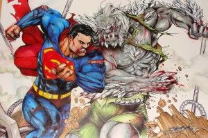 amazing Superman vs Doomsday Wallpaper 2048x1536 laptop