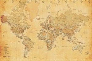 widescreen Vintage Map Wallpaper 2673x1969 download