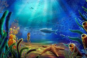 beautiful under the sea background 2880x1800 HD for mobile