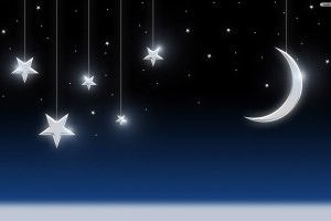 Moon and Stars Background 1920x1200 Mobile