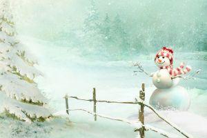 snowman wallpaper 2880x1800 for iPad Pro