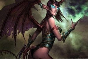 large Wallpaper Succubus WoW 1920x1200