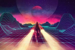 amazing synthwave wallpaper 2551x1596 screen