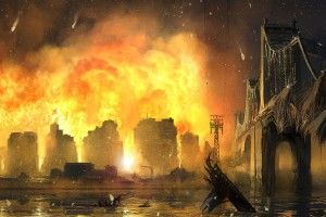 beautiful Burning City Background 1920x1200 for mobile hd